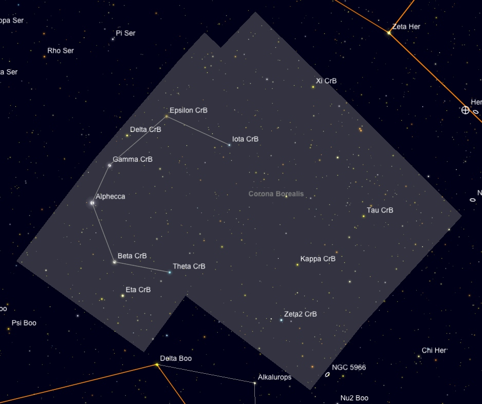 La constelación Corona Borealis, la 'Corona del Norte'