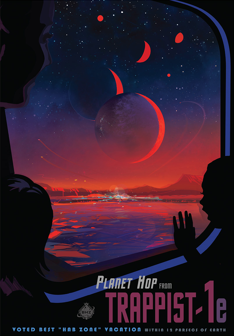 Presentación artística de un paisaje en el planeta Trappist-1e